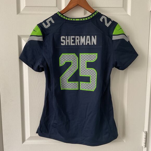 Seattle Seahawks Richard Sherman #25 NFL Nike On Field Jersey Women's Size M - Picture 3 of 4